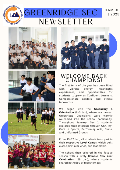 GSS Newsletter Term 1